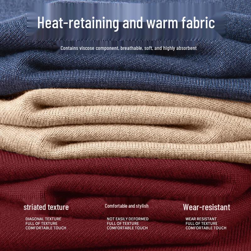 MINISO Мужской американский ретро плюшевый свитер с воротником-стойкой