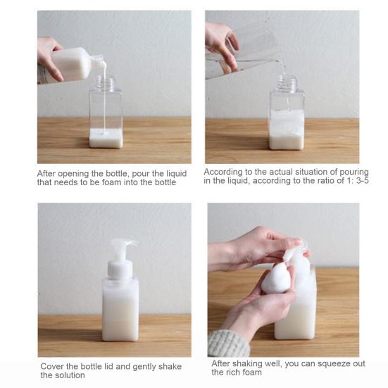 Пластиковый дозатор для мыла-пены объемом 250 мл/450 мл с защитой от протечек и возможностью повторного заполнения, создающий обильную пену