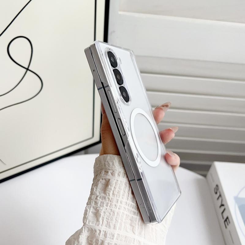 Тонкий матовый прозрачный защитный чехол с магнитной петлей для Samsung Galaxy Z Fold7 6 5 4, складной, жесткий, для беспроводной зарядки