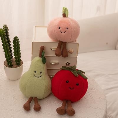 Улыбка Персик Веселый Помидор Плюшевая Игрушка Кукла Кукла Помидор Подушка для Сна Подарок для Девочек