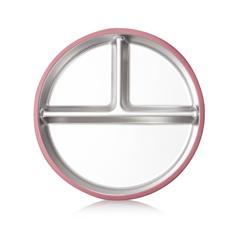 Детский обеденный набор из нержавеющей стали с противоскользящим силиконовым присосом и столовыми приборами