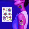 Creative Fluorescent Butterfly Face Tattoo Sticker Nightclub Bar Rose Sticker Flower Arm Waterproof Eco-Friendly Tattoo Sticker