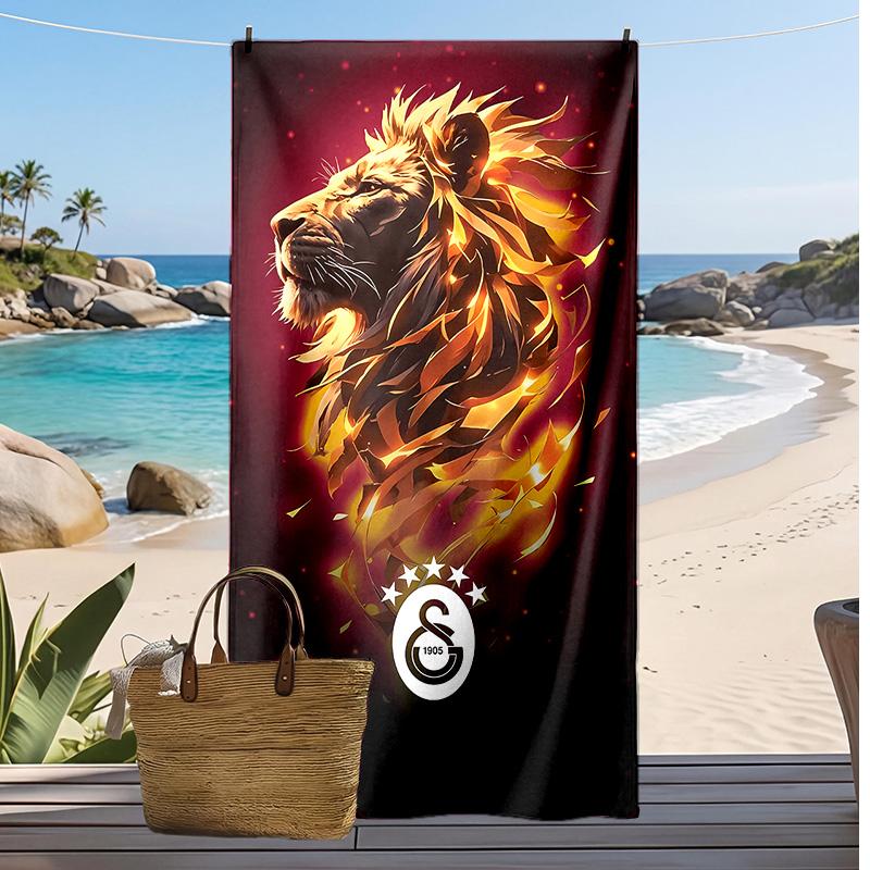 Galatasaray Printed Beach Towel Quick Dry Soft TowelPortable Large Rectangular Beach Blanket for Travel Swimming Pool