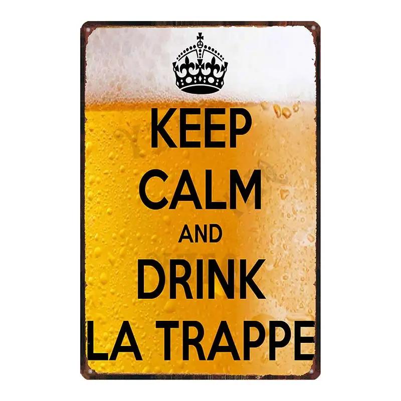 Бельгийское пиво VintageBrugse Zot La Trappe Металлические жестяные таблички для стены Бар Паб Искусство Кухня Кофе Домашний декор 30X20СМ DU-8282A