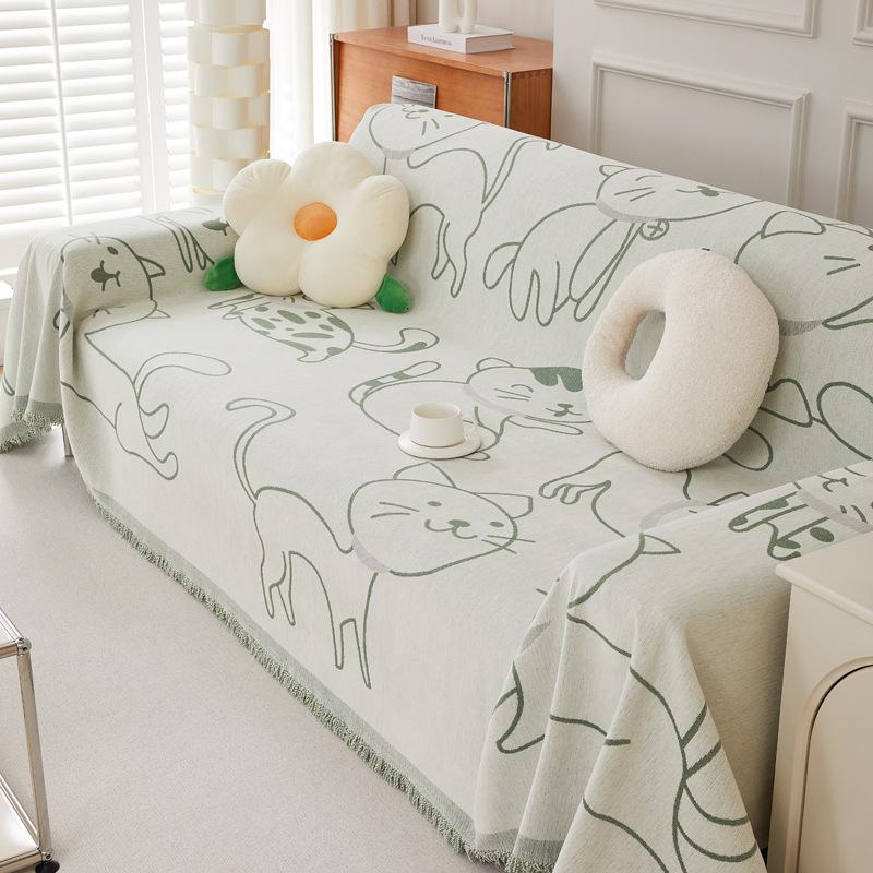 New Sofa Cover Cloth Four Seasons Universal Anti-Scratching Chenille Sofa Towel Full Covered Double Sofa Cover Blanket