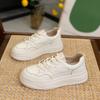 Genuine Leather Small White Shoes Women's  Spring New Small Muffin Thick Bottom Increased Casual Sports Shoes