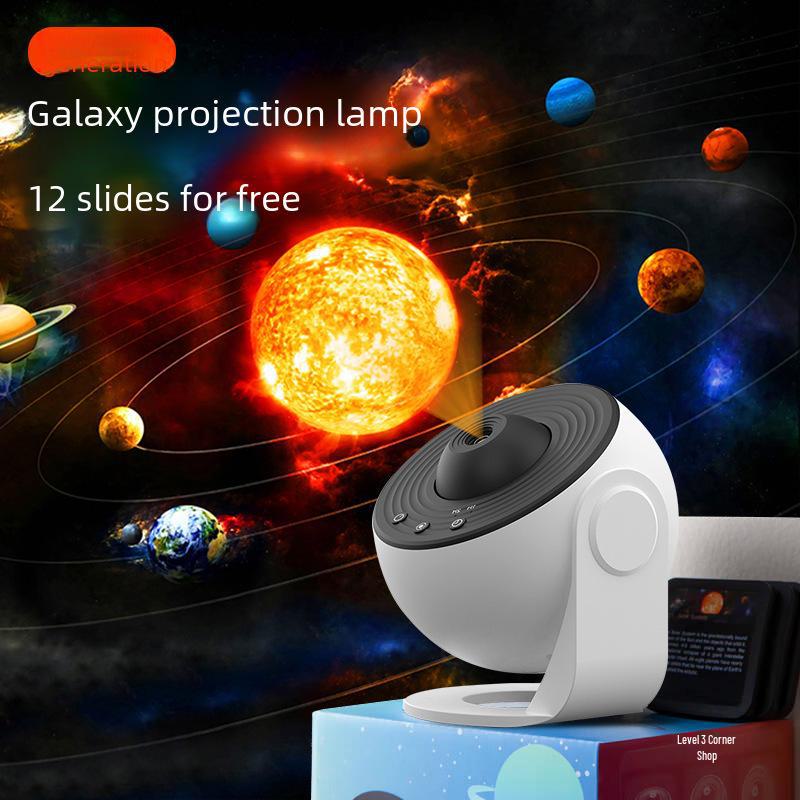 Galaxy Starry Sky Projection Lamp: Creative Bedroom Atmosphere Lamp for Kids