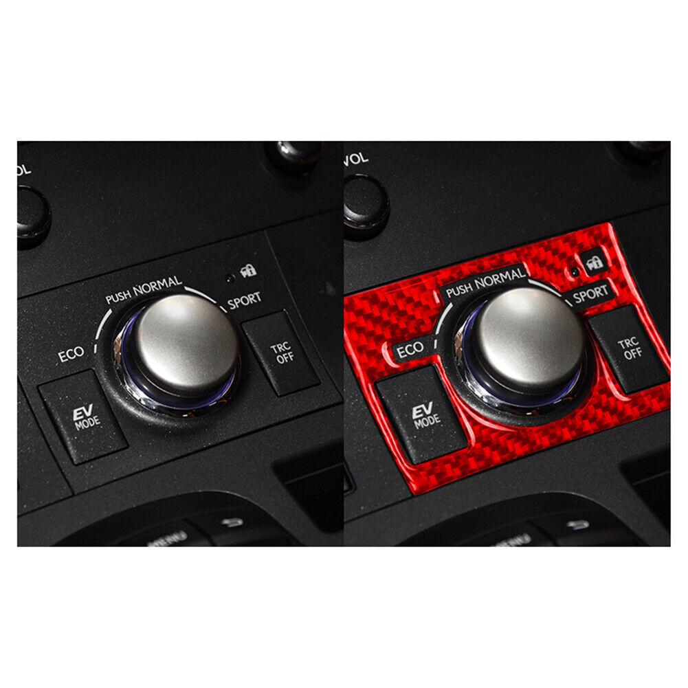 Red Carbon Fiber Side Air Outlet Vent Cover Trim For Lexus CT200h 2011-2017