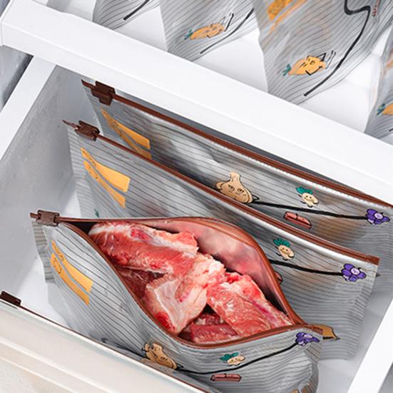 Yousheng 10Pcs Aluminum Foil Sealable Bags Resealable Stand Up Freezer Bags Reusable Vacuum Zipper Pouches with Label for Vegetable Fruit Meat