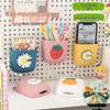 Cartoon Remote Control Wall-Mounted Storage Box - Cute, Punch-Free Bedside Organizer