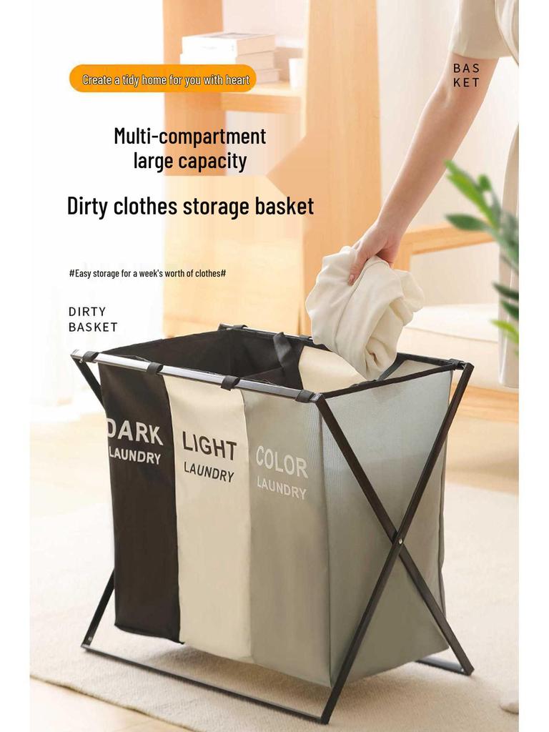 Waterproof Foldable Oxford Cloth Laundry Hamper with Lid for Bathroom Use