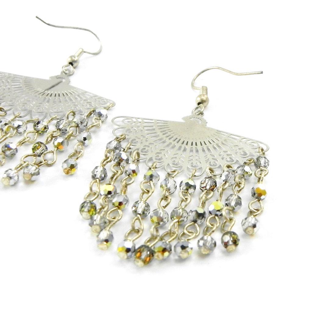 Les Trésors De Lily [E0104] - Дизайнерские серьги «Шехерезада» серые