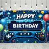Blue Game Controller Game Theme Banner Background Cloth Children's Birthday Party Home Decoration Photography Studio Background