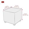 Stretch Footrest Cover Square Chair Covers New Ottoman Cover  for Bedroom Party Hotel