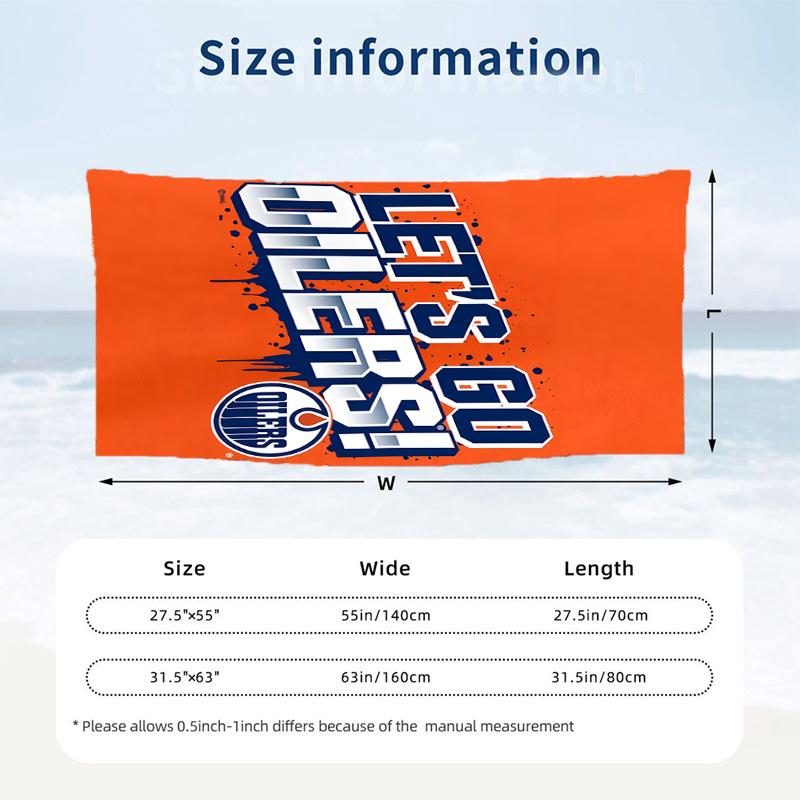 Edmonton Oilers Beach towels also serve as bath towels summer essential a musthave for the outdoors the beach and the pool