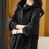 Hoodies Woman Clothing Plain Top with Zipper Brown Full Zip Up Hooded Women's Sweatshirt Dropshiping Basic Trend Aesthetic