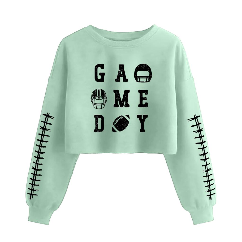 Женская мода Ретро Принт Комедия Открывающий живот С длинным рукавом Пуловер Толстовка