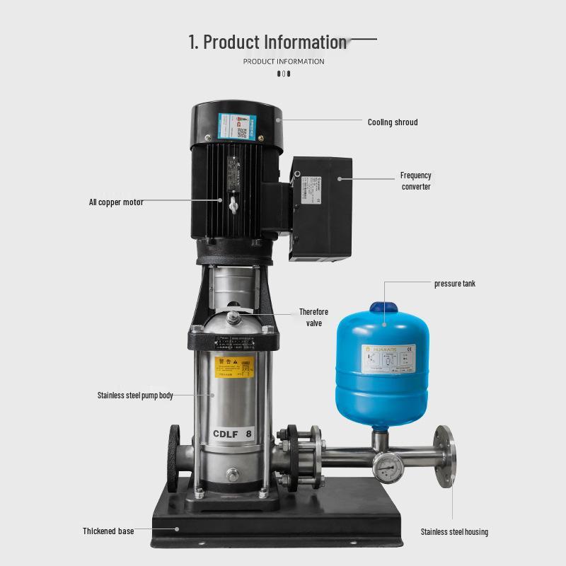 Single Pump Variable Frequency Stainless Steel Booster for Temporary Site Water Supply