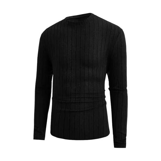 Мужской спортивный топ облегающего кроя, однотонный, с круглым вырезом, эластичный, средней длины, с длинными рукавами, пуловер, домашняя одежда, для занятий спортом, бега, баскетбола, футболка