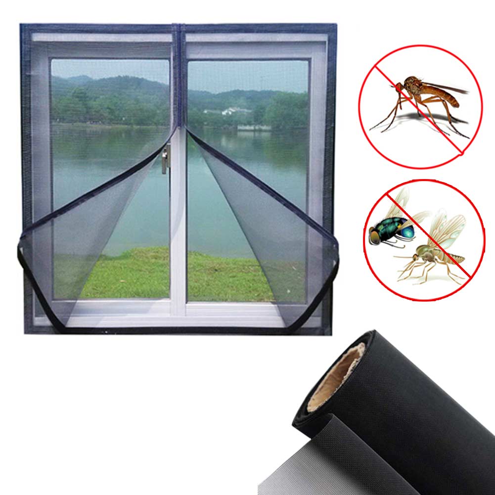 DIY Insect Window Screen Flyscreen Curtain Mosquito Bug Mesh Screen household Self-Adhesive screen mesh Insect Net Bedroom