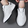Fashion Autumn Men's Leather Shoes New Sports And Casual Leather Shoes Korean Style Soft Sole Wear-Resistant Travel Sports Leather Shoes