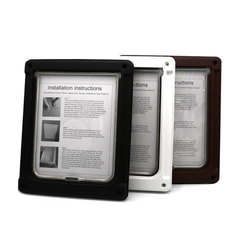 Pet Screen Doors Puppy Safety Flap Free Entry Exit Quiet Gate Pet Supplies For Large Medium Dogs