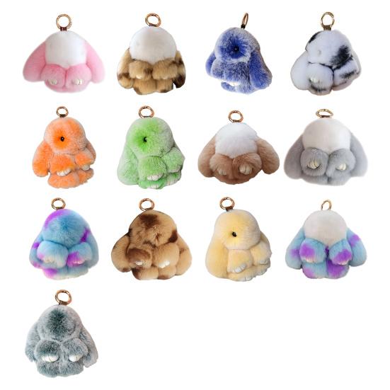 Брелок-подвеска в виде кролика Yousheng, ручная работа, мягкий кролик, подвеска на сумку из искусственного меха, многофункциональный аксессуар для кошелька