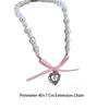 Metal Y2K Heart Necklace Romantic Bow Love Cross Necklace French Bowknot Pendant  Women