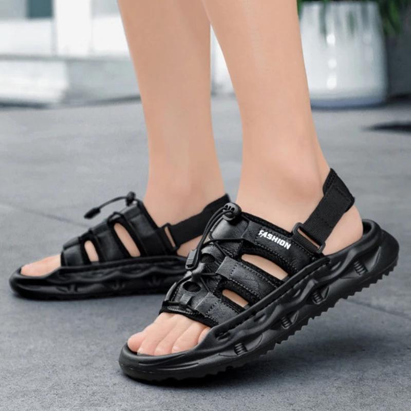 Fashion Outdoor Shoes for Men Driving Trend 2025 Eva Open Toe Non-slip Comfortable Original Barefoot Wholesale Styles Adult Man Sandals