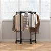 Hexagonal Rotating Indoor Clothes Drying Rack - Multi-Functional & Movable Floor-Standing Shelf