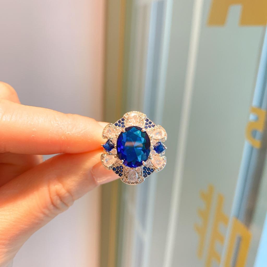 Модное кольцо из красного корунда для женщин, имитация бриллиантового кольца с цветовым соответствием, модное цветное кольцо с сокровищем, доставка