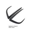 For Tesla Model 3 Y 2017-2024 Accessories Glossy Black Carbon Look Car Front Bumper Fog Light Frame Spoiler Decoration Body Kit