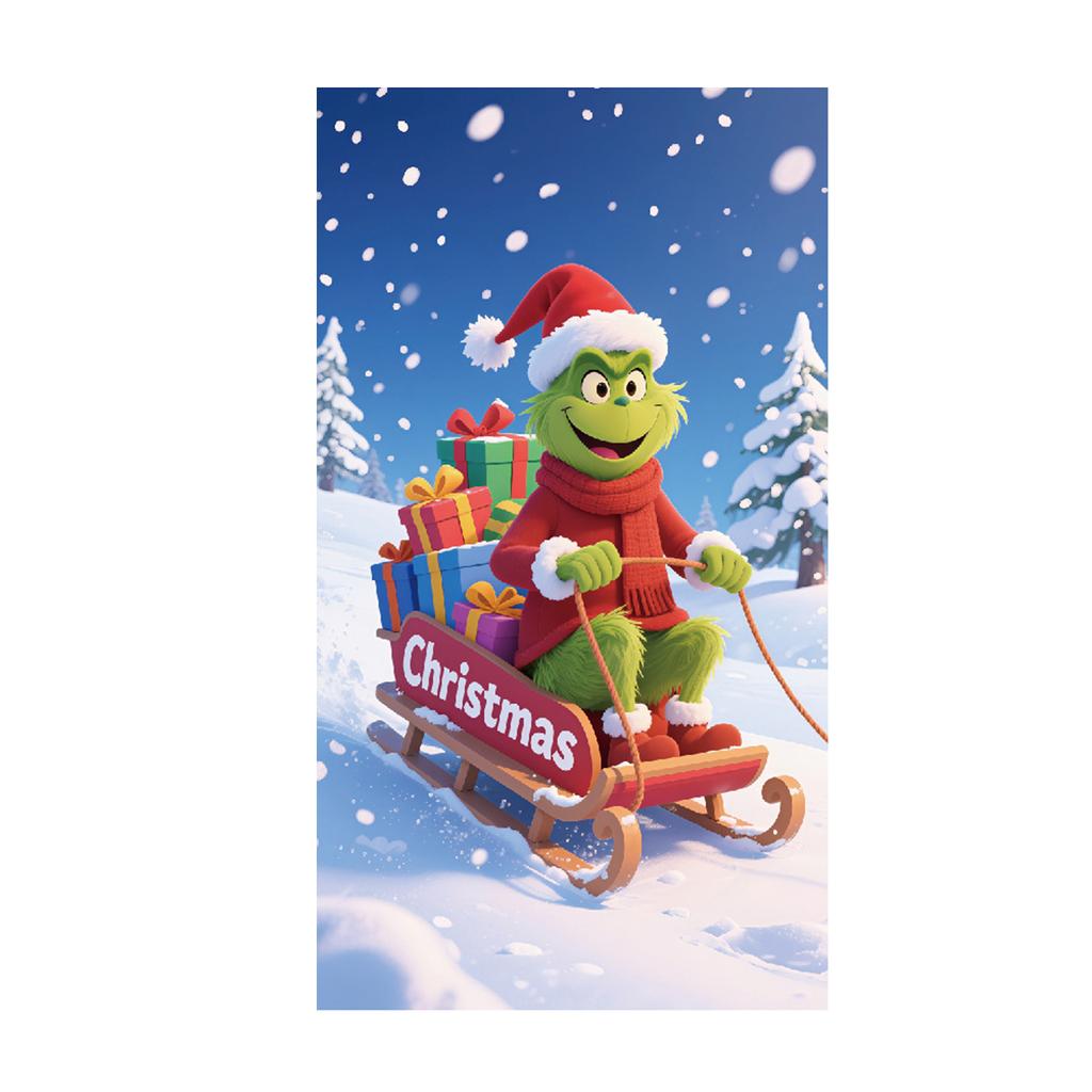 Christmas Door Curtain Background Door Decoration