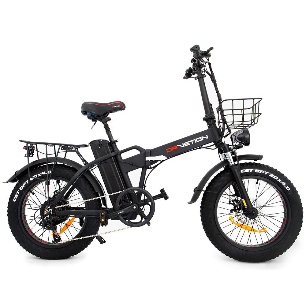DRVETION AT20 Electric Bike 750W Motor, 48V 10Ah/15Ah/20Ah Battery, 50/65/80 KM Range, 25 KM/H Speed, 20*4.0 Inch Tires E-Bile