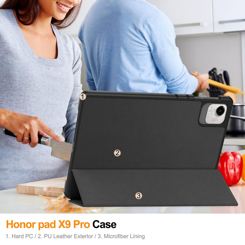 Для чехла Honor Pad X9 Pro Противоударная кожаная подставка Чехол для планшета
