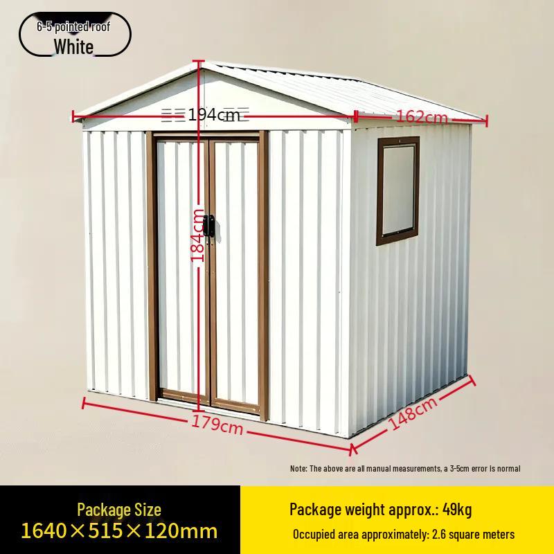 Movable Outdoor Sheet Metal Garden Shed and Storage Room