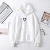 Women's Pullover Hoodie for Autumn Winter Ladies Heat-shape Print Loose Casual Hooded