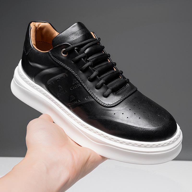 Extra Large Size Men's Shoes Spring 2025 New Trend Board Shoes British Style Color Polishing Casual Shoes Soft Sole White Shoes Men