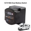 Dual Battery Isolator 12V 140A Auto Manual Voltage Sensitive Relay with Digital Voltmeter Smart VSR for Car RV Boat