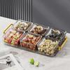 Modern Divided Serving Dishes Translucent Fruit Storage Tray Dried Fruit Plate  Bedroom