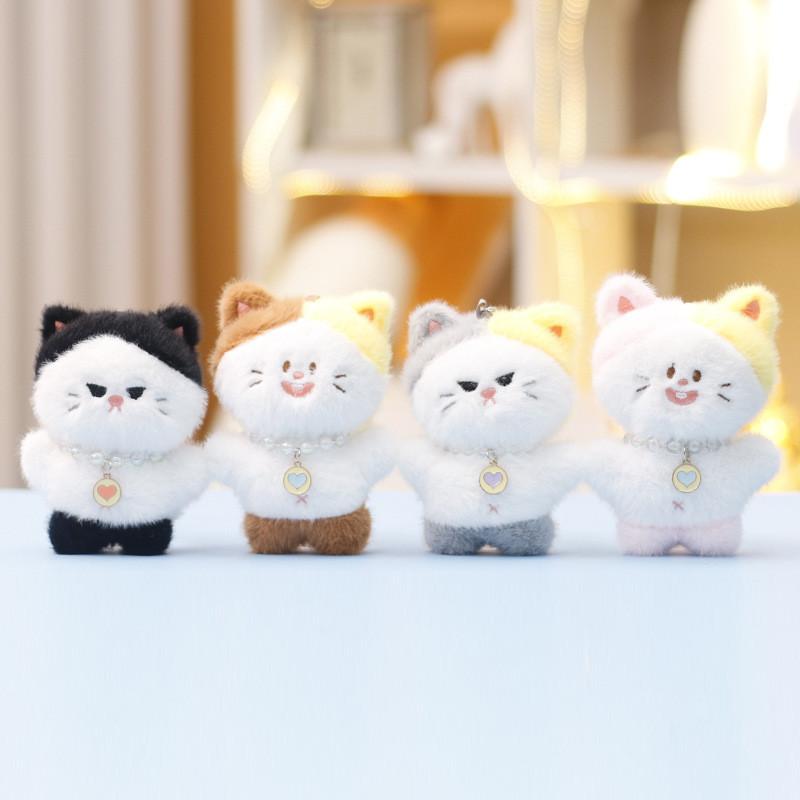 Cat Toy Plush Keychain Pendant With Pp Cotton Filling For Kids Gift Decor Bag