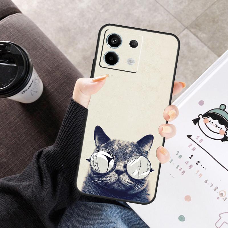Милый Чехол-Животное Кошка Для Xiaomi Redmi Note 14 13 10 11 12 15 Pro Plus Чехол Для Redmi 15 15C 14C 10C 12C 13C