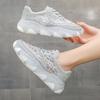 Women Platform Sneakers  Autumn Rhinestone Sequin Lace-up Casual Sport Running Shoes Femme Breatheable Shoes Zapatos Mujer