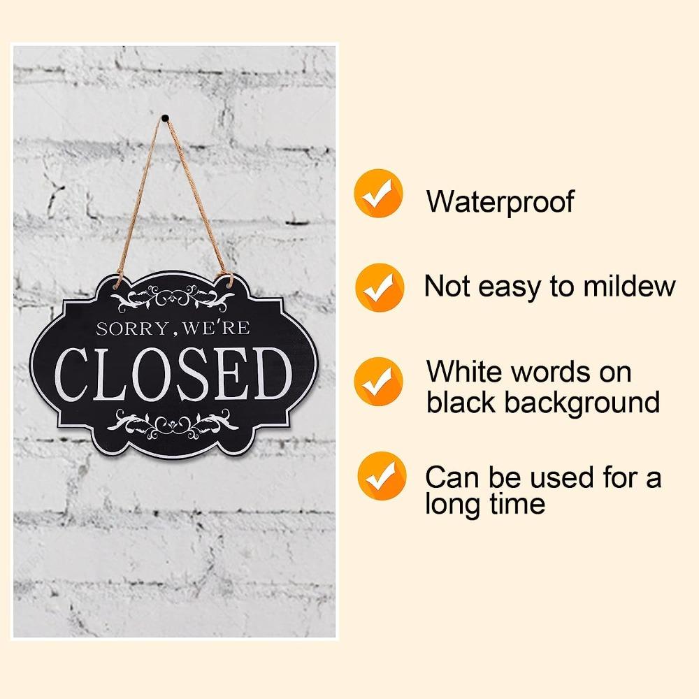 Двусторонняя подвесная табличка с кольцом Открыто и Закрыто Вывеска для кофейного бара Бизнес-вывеска Магазин