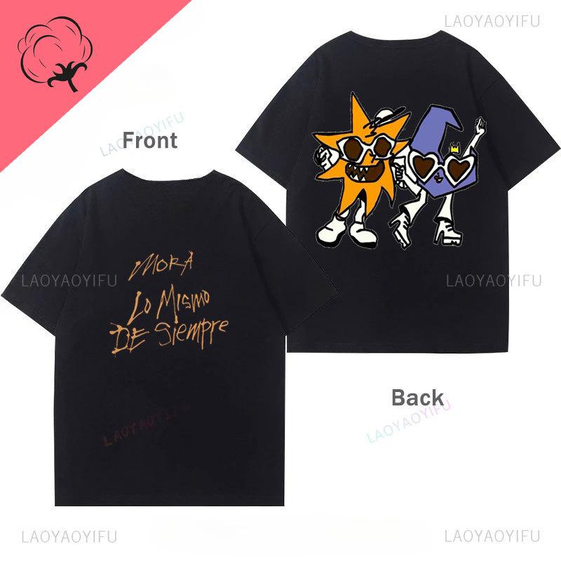 Mora Lo Mismo De La Otra Vez Tour Merch T Shirt Rapper Singer New Album TShirt Vintage Rock Short Sleeve Fashion Y2k Clothes