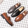 New Shoes for Men Leather Casual Shoes Retro Designer Leisure Dress Shoes Youth Slip-on Loafers Big Size