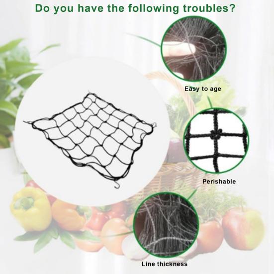 Решетчатая сетка Scrog Net с 4 крючками Простая установка Огуречная садоводство Садоводство Сверхмощная сетка для растений