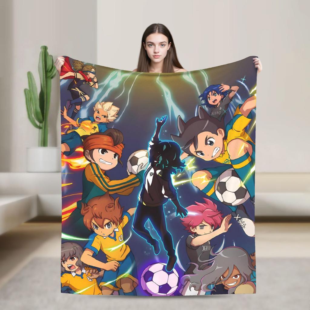 Inazuma Eleven Axel Blaz gouenji Blanket Picnic Flannel Throw Blanket For Couch Bed Super Soft Design Quality Bedspread Gift