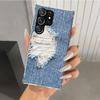Джинсовый Ковбойский Деним Печатный Чехол для Телефона для Samsung Galaxy S26 S24 S23 Ultra S25 Edge S22 S21 Plus S20 FE + Мягкая Печатная Оболочка Funda
