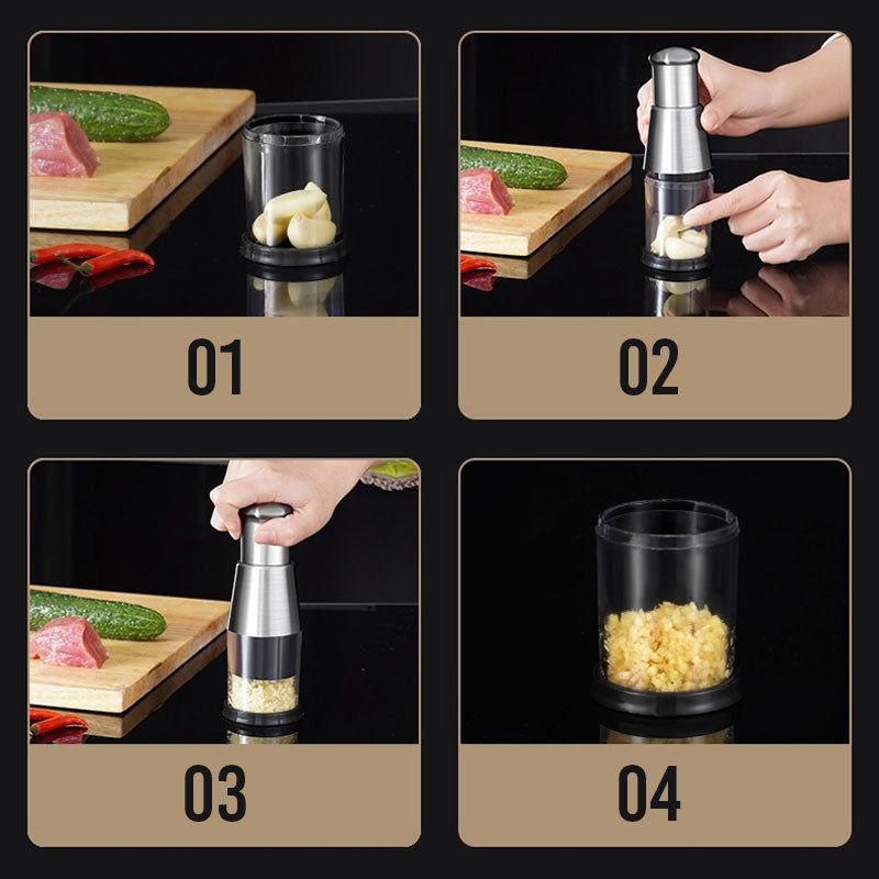 1 шт. Многофункциональный ручной пресс для резки продуктов, измельчитель лука, орехов, мясорубка, ручной безопасный и эффективный измельчитель фруктов и овощей, кухонный инструмент
